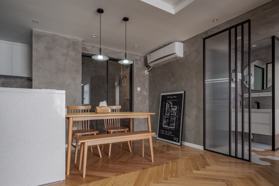 極簡日式三居室餐廳裝修效果圖