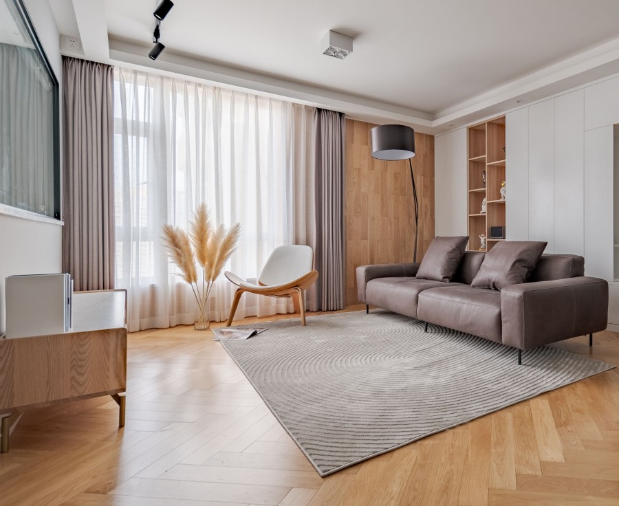 極簡日式三居室客廳裝修效果圖