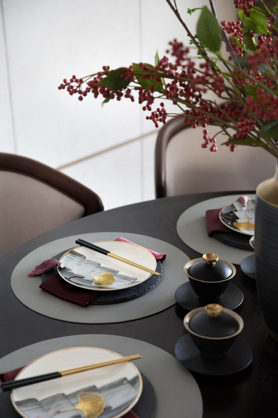 新中式三居室餐廳裝修效果圖