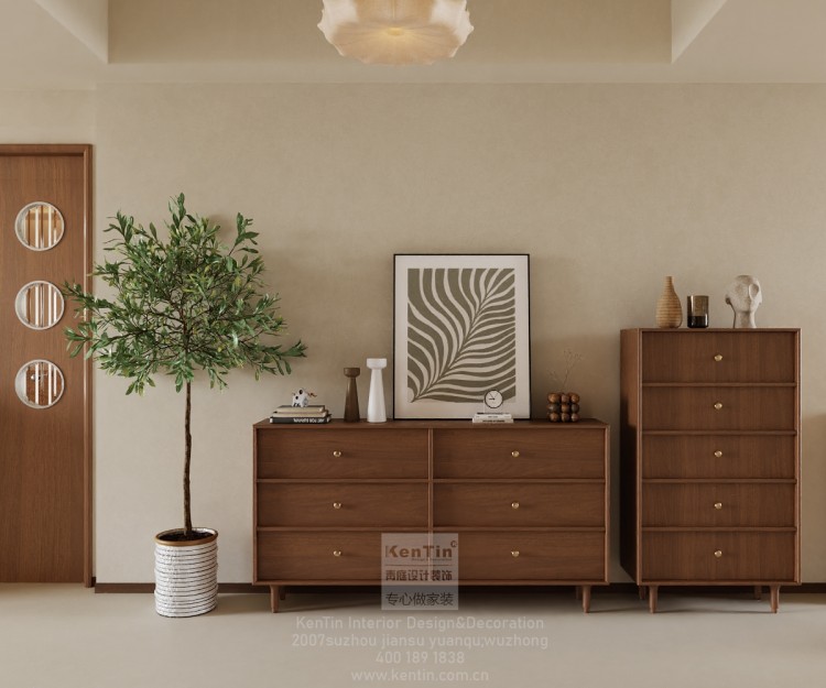 蘇州灣景苑中古風(fēng)三居室客廳裝修效果圖