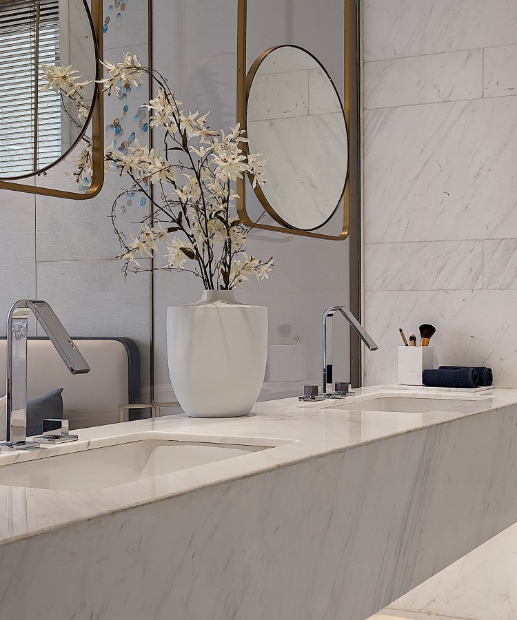 新中式別墅衛(wèi)生間裝修效果圖