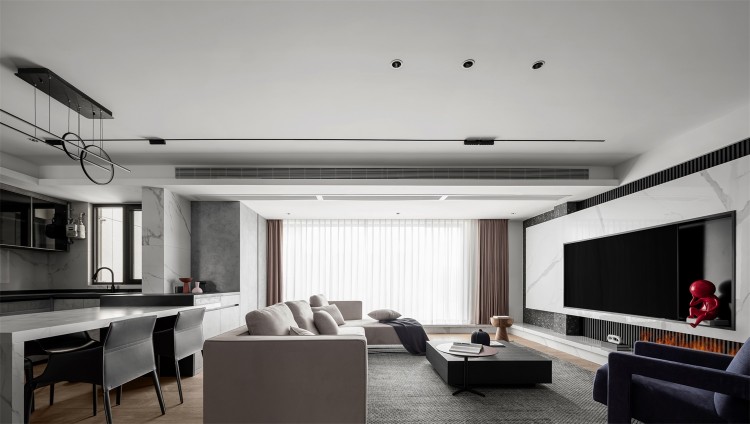 現(xiàn)代簡(jiǎn)約三居室客廳裝修效果圖