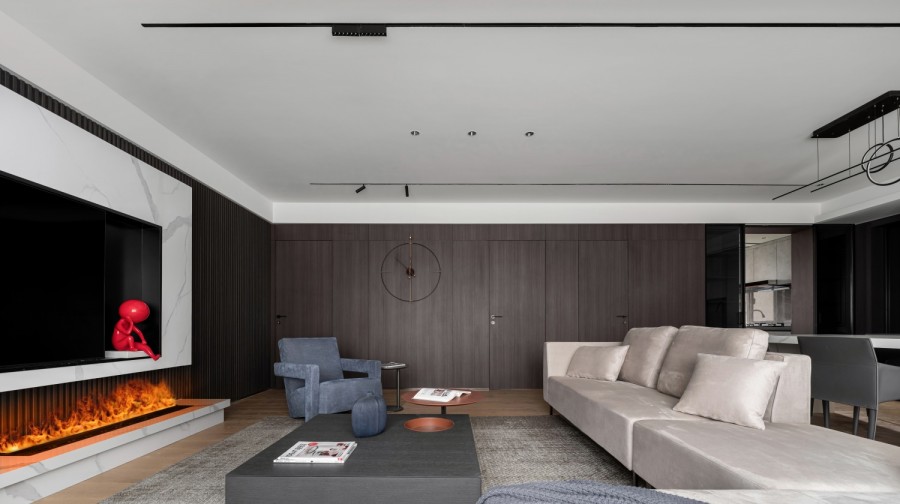 現(xiàn)代簡約三居室客廳裝修效果圖