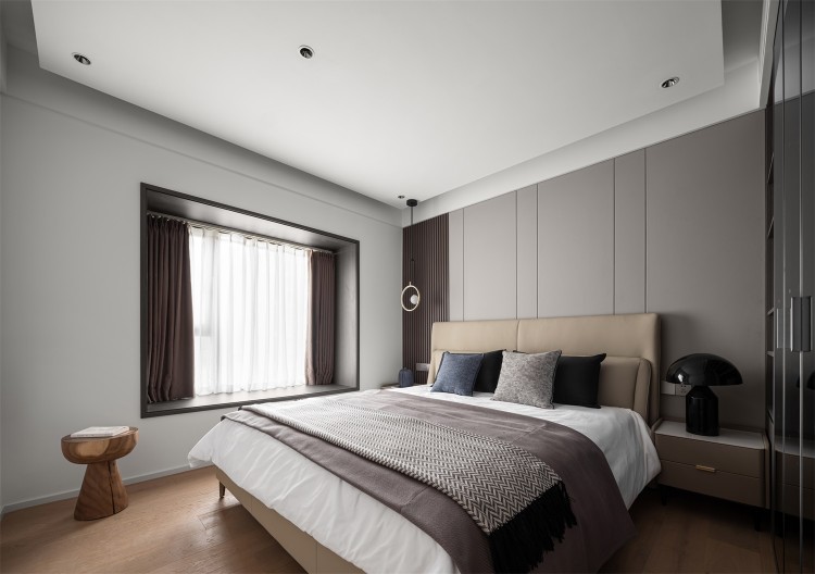 現(xiàn)代簡約三居室臥室裝修效果圖