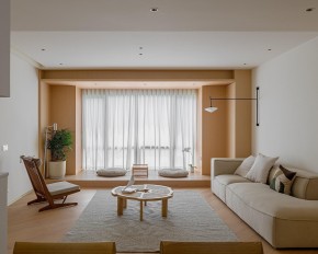 日式大平層客廳裝修效果圖