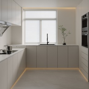 現(xiàn)代簡(jiǎn)約大平層廚房裝修效果圖