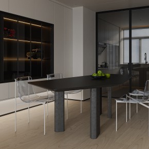 現(xiàn)代簡(jiǎn)約大平層餐廳裝修效果圖