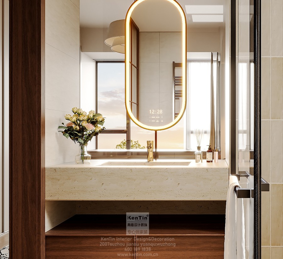 湖韻佳苑中古風(fēng)三居室衛(wèi)生間裝修效果圖