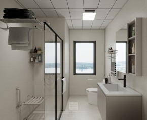 鳳凰胥岸現(xiàn)代簡約三居室衛(wèi)生間裝修效果圖