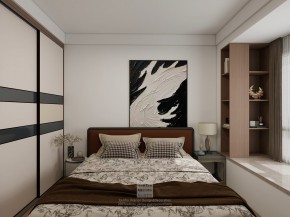鳳凰胥岸現(xiàn)代簡約三居室臥室裝修效果圖