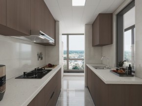 鳳凰胥岸現(xiàn)代簡約三居室廚房裝修效果圖