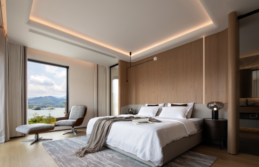 原木風(fēng)別墅臥室裝修效果圖