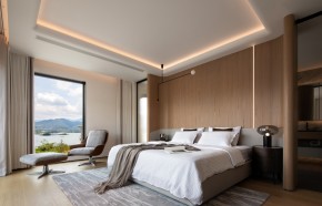 原木風(fēng)別墅臥室裝修效果圖