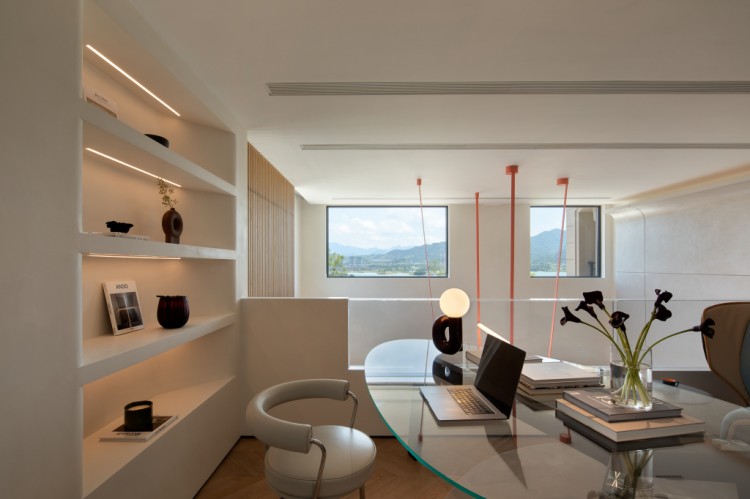 原木風(fēng)別墅書房裝修效果圖