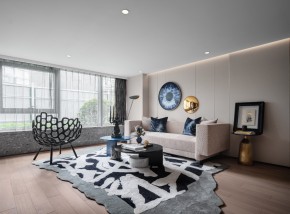 現(xiàn)代簡約三居室客廳裝修效果圖