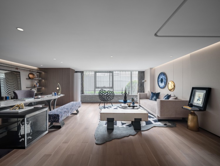 現(xiàn)代簡約三居室客廳裝修效果圖