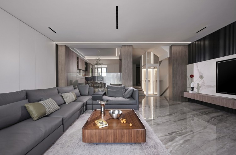 現(xiàn)代簡約別墅客廳裝修效果圖