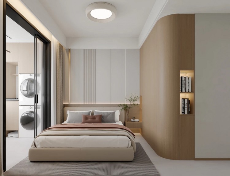 現(xiàn)代簡約三居室臥室裝修效果圖