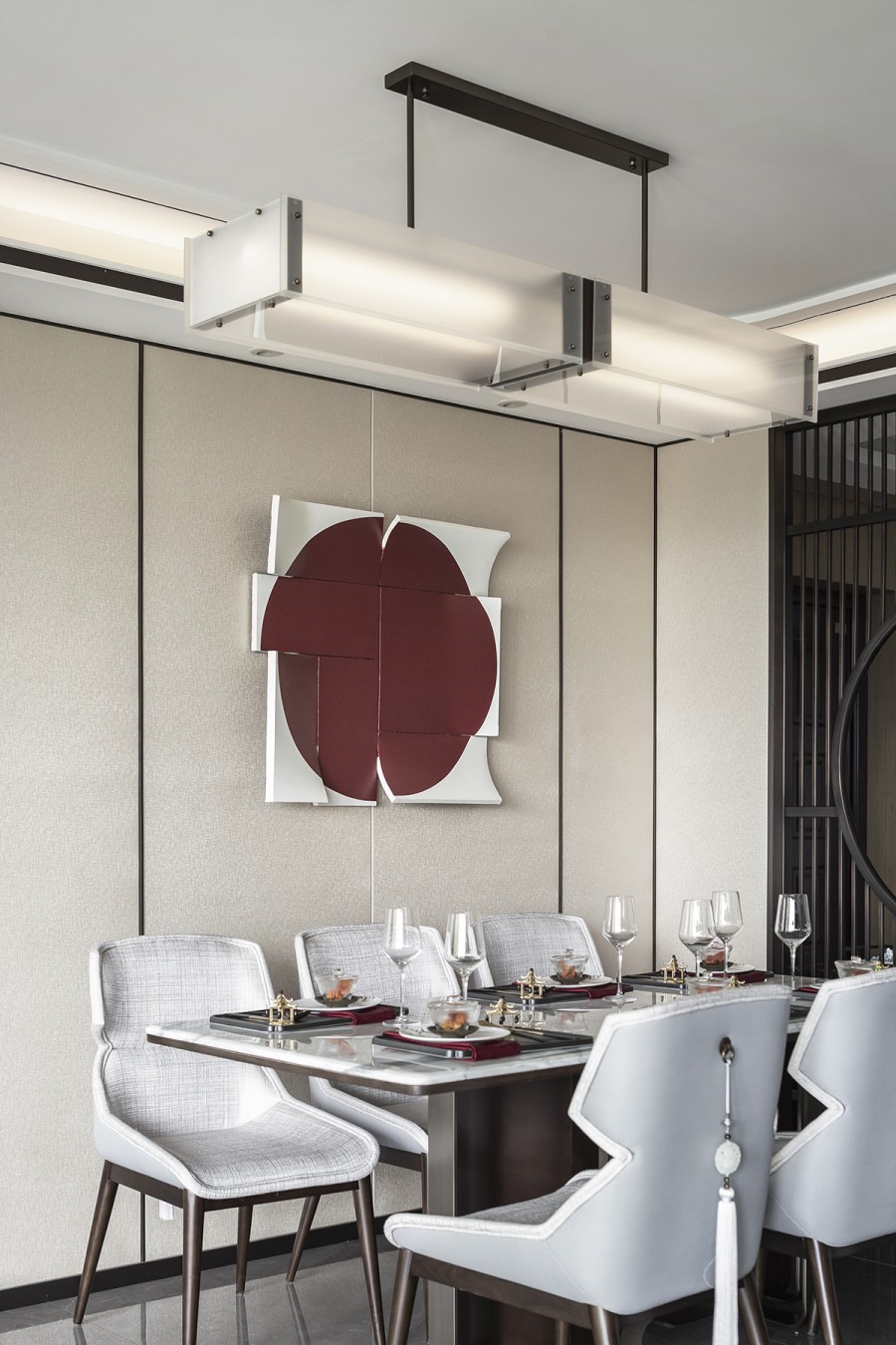 新中式三居室餐廳裝修效果圖