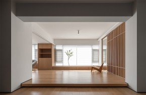 原木風(fēng)三居室裝客廳修效果圖