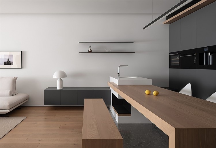 原木風(fēng)三居室裝修餐廳效果圖