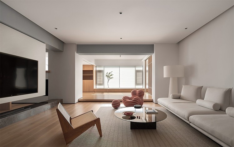 原木風(fēng)三居室裝修效果圖