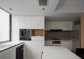 現(xiàn)代簡約三居室廚房裝修效果圖