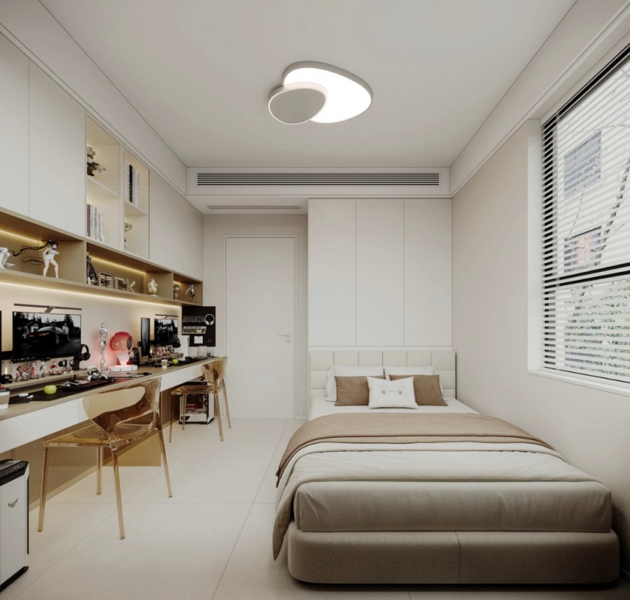 現(xiàn)代奶油風(fēng)三居室兒童房裝修效果圖