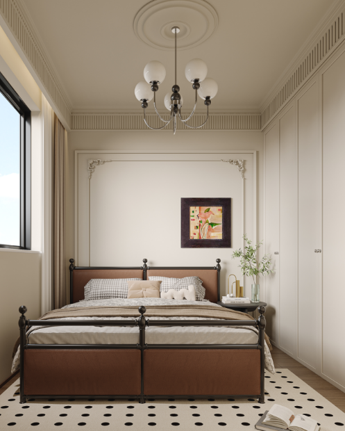 復古奶油風三居室兒童房裝修效果圖