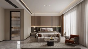 意式輕奢三居室臥室裝修效果