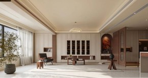 中古風(fēng)三居室客廳裝修效果圖