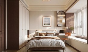 中古風(fēng)三居室臥室裝修效果圖