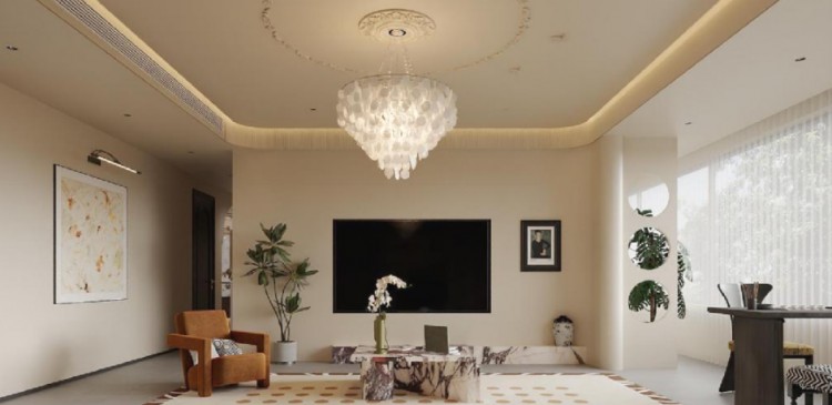 法式復(fù)古三居室裝修效果圖