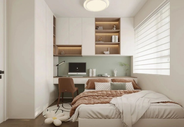 現(xiàn)代奶油風(fēng)三居室兒童房裝修效果圖