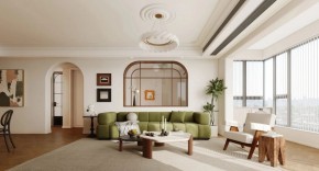 法式風(fēng)格三居室客廳裝修效果圖