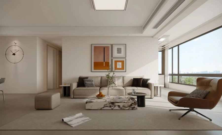 現(xiàn)代簡(jiǎn)約三居室裝修效果圖