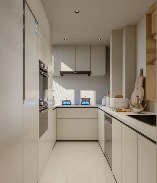 現(xiàn)代原木風(fēng)三居室廚房裝修效果圖