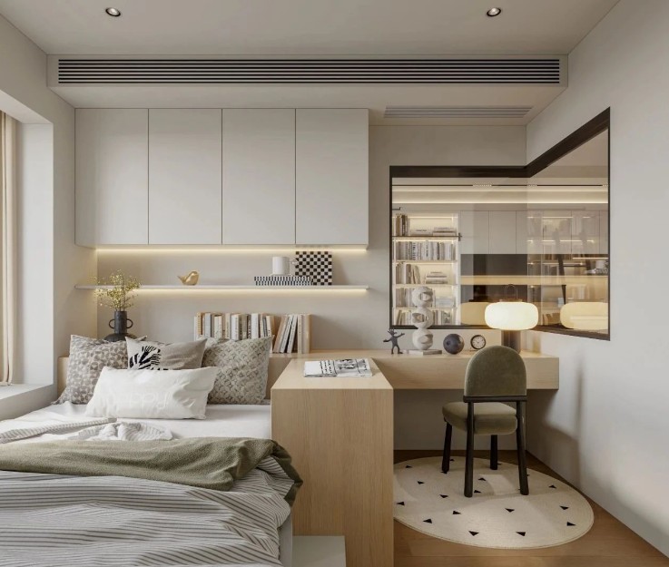 現(xiàn)代原木風(fēng)三居室兒童房裝修效果圖