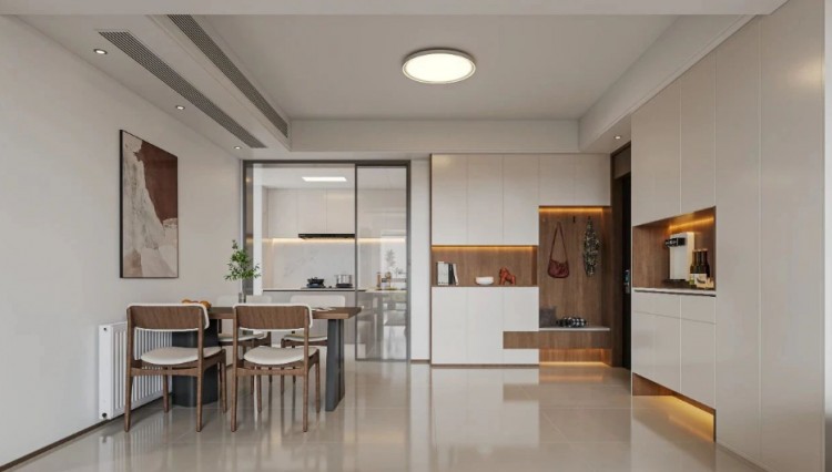 現(xiàn)代簡(jiǎn)約三居室餐廳裝修效果圖