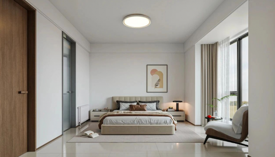 現(xiàn)代簡約三居室臥室裝修效果圖