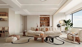 現(xiàn)代簡(jiǎn)約三居室客廳裝修效果圖