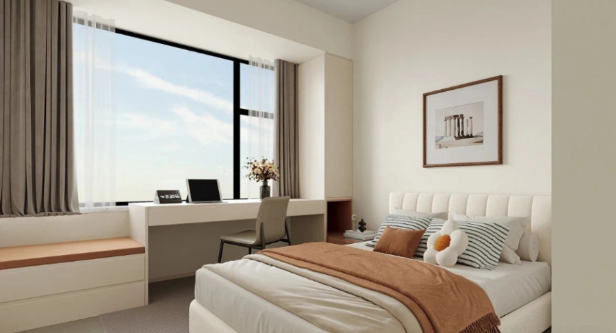 現(xiàn)代簡(jiǎn)約三居室臥室裝修效果圖