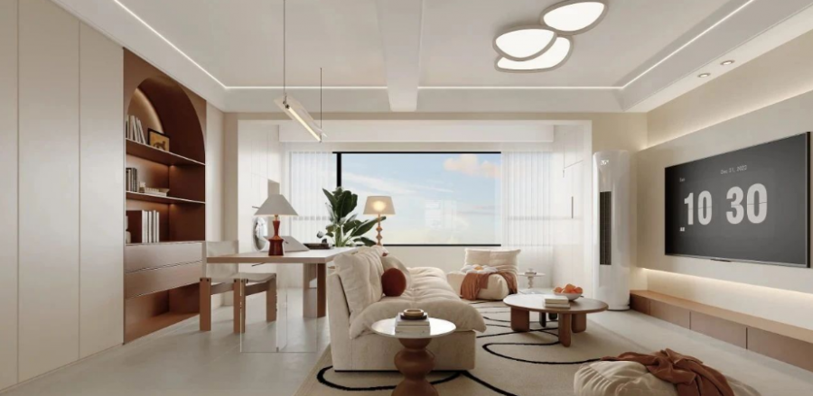 現(xiàn)代簡(jiǎn)約三居室客廳裝修效果圖