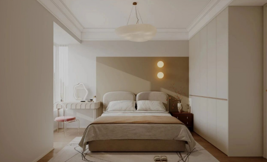 法式中古風(fēng)三居室臥室裝修效果圖