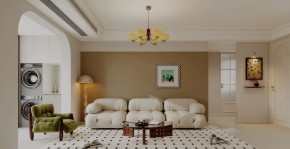 法式中古風(fēng)三居室客廳裝修效果圖