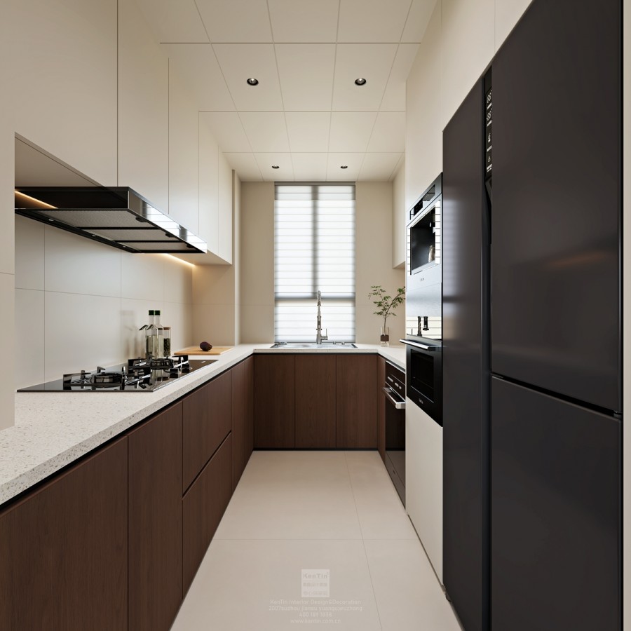 云棲隱山中古風(fēng)三居室櫥柜裝修效果圖