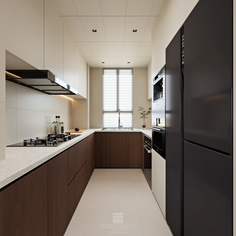 云棲隱山中古風(fēng)三居室櫥柜裝修效果圖