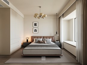 云棲隱山中古風(fēng)三居室臥室裝修效果圖