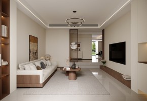 石湖之韻宋氏美學(xué)復(fù)式客廳裝修效果圖