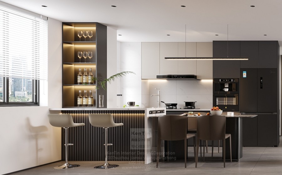 金秋花園意式三居室廚房裝修效果圖